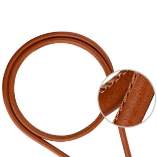 Leather Lightning kabel 1 meter bruin